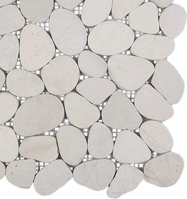 vidaXL Πέτρες Pebble Λευκό 30 x 30 cm Πέτρες Ποταμού