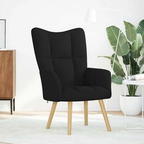 vidaXL Πολυθρόνα Relax Μαύρη Υφασμάτινη