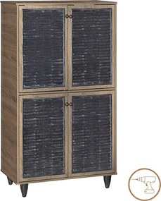Παπουτσοθήκη-ντουλάπι Ronan pakoworld χρώμα καρυδί 70.5x35x122εκ