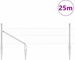vidaXL Στύλος Περιφράξεων Ασημί 25 x 0,4 m (13 mm πλέγμα) Ατσάλι