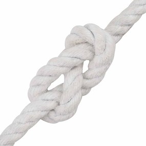 vidaXL Κωτόσχοινo 8 mm 500 m Λευκό 100% Βαμβάκι