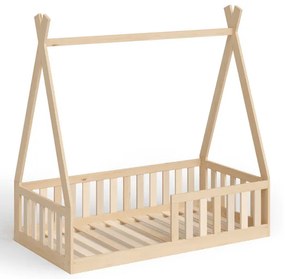 Κρεβάτι  Montessori Tipi με κάγκελα Natural  70x140cm  BC50043  BabyCute (Δώρο το Στρώμα)