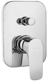Μίκτης Μπαταρίας Ντους 2 Εξόδων Tiga BTG7PVL Chrome Ferro Brass