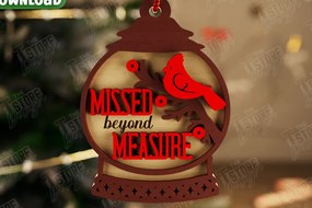 Intra απο ξύλο plywood 3mm-4mm πάχος Χριστουγεννιάτικο στολίδι Cardinal Memorial|CNC Δίασταση 8x8 cm INTRAFABR-107885924