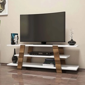 Έπιπλο Τηλεόρασης (120x33.6x42) A-G Flower 845HCT3038 White Walnut