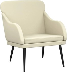 vidaXL Πολυθρόνα Κρεμ 63x76x80 εκ. από Συνθετικό Δέρμα