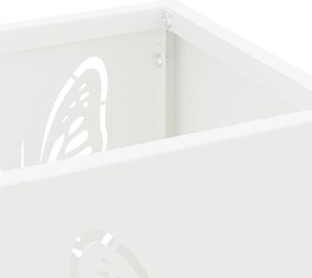 vidaXL Βάση Ομπρελών Λευκή Μέταλλο Μεσαία Διακοσμητικά Ένθετα