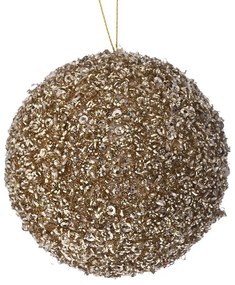 Χριστουγεννιάτικη Μπάλα Polyfoam Σαμπανί Glitter 8εκ. iliadis 83496