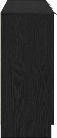 vidaXL Πλαϊνό γραφείο Μαύρη Οξυά 90,5 x 30 x 70 εκ. Επεξεργασμένο ξύλο