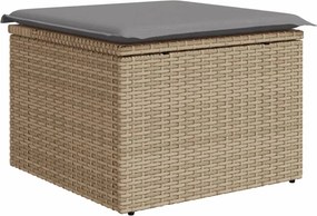 vidaXL Patio Sofa Set 7-θέσια Μικτό μπεζ και γκρι