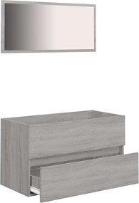 vidaXL Σετ Επίπλων Μπάνιου 2 Τεμαχίων Γκρι sonoma από Τεχν. Ξύλο