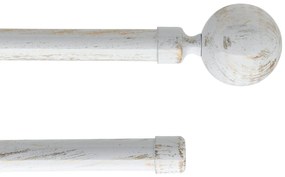 Κουρτινόξυλο Φ19mm Διπλό Επεκτεινόμενο 120-210cm Με Άκρα L-N Paloma White/Gold 7962210101