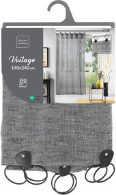 Κουρτίνα Linka Douceur d'intérieur - 140x240cm - Σκούρο Γκρι