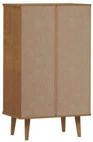 Παπουτσοθήκη MOLDE Γκρι 59,5x35x103 εκ. από Μασίφ Ξύλο Πεύκου - Καφέ