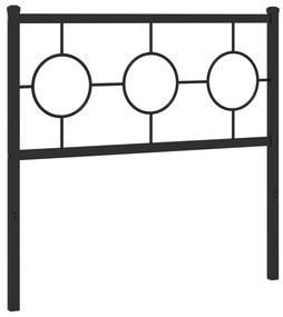 vidaXL Κεφαλάρι Μαύρο 90 εκ. Μεταλλικό