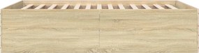 vidaXL Πλαίσιο Κρεβατιού Sonoma Δρυς 120x200 εκ. Επεξεργασμένο Ξύλο