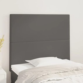 vidaXL Κεφαλάρι Γκρι 90x5x118/128 εκ. από Συνθετικό Δέρμα