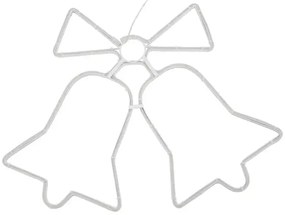 Χριστουγεννιάτικες φωτιζόμενες καμπάνες ψυχρό χρώμα φωτοσωλήνες 60x46cm LED - LED Christmas Bell Lights-290062-191460