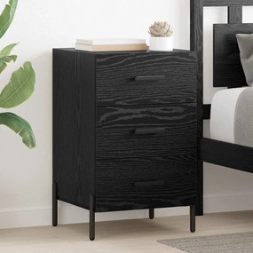 vidaXL Κομοδίνο Μαύρη Οξυά 40 x 40 x 66 εκ. Επεξεργασμένο ξύλο