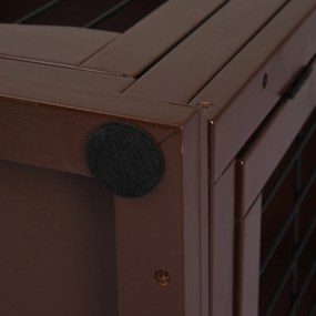 PawHut Κλουβί σκύλου, 2 είσοδοι, κλειδώνει, MDF και μέταλλο, 58,4 x 81,3 x 66 cm, Μαύρο