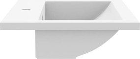 vidaXL Νιπτήρας Λευκός 600 x 450 x 120 χιλ. Γρανιτένιος