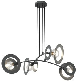 Κρεμαστό Φωτιστικό Οροφής 4xE27 Φ89cm Euforia Emibig -1413/4-Μαύρο 1413/4