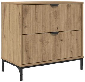 vidaXL Κομοδίνο artisan δρυς 63.5 x 36 x 61 εκ Επεξεργασμένο ξύλο