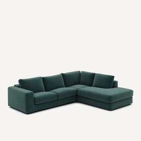 Γωνιακός καναπές με μελανζέ ταπετσαρία, Skander