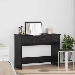 vidaXL Τουαλέτα με Καθρέφτη Μαύρη Κερασιά 100x45x76 εκ.