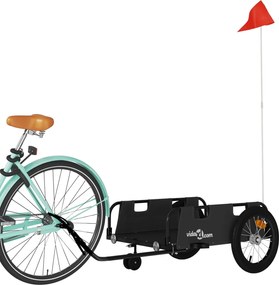 vidaXL Τρέιλερ Ποδηλάτου Μαύρο Ύφασμα Oxford/Σίδηρος