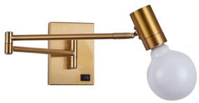 Φωτιστικό Τοίχου - Απλίκα SE21-GM-52 ADEPT GOLD MATT WALL LAMP B3 - 51W - 100W - 77-8279