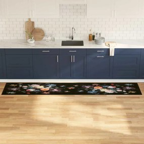 vidaXL Χαλί Κουζίνας Μαύρο 300 x 60 εκ Βελούδο