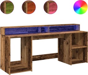vidaXL Desk Παλαιωμένο ξύλο 200 x 55 x 91 cm Engineered wood
