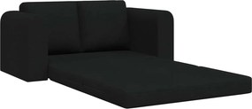 vidaXL Κρεβάτι καναπές 60cm Μαύρο ύφασμα