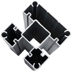 vidaXL Πάνελ Περίφραξης Μαύρο 95 x (105-180) εκ. από WPC