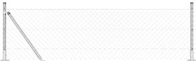 vidaXL Στύλος Περιφράξεων Ασημί 10 x 0,6 μ (40 x 40 χιλιοστά δίχτυ)