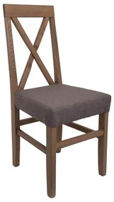 Καρέκλα Τραπεζαρίας ΤΧ Fylliana Grey Oak πόδια με Καφέ ύφασμα 43x44x98εκ. 2αδα 43x44x98 εκ.