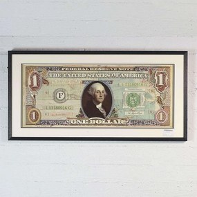 Πίνακας Κολάζ Δολάριο 1700-5 50x100cm Multi Supergreens Οριζόντιοι Mdf
