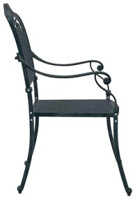 vidaXL Καρέκλα Κήπου 2 pcs Πράσινο 55 x 56.5 x 91εκ Αλουμίνιο