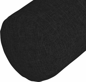 vidaXL Μαξιλάρια Στήριγμα 2 pcs Μαύρο Ø 25 x 70 cm ύφασμα