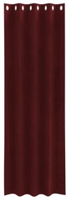 vidaXL Curtains Ένα οργανικό προϊόν με γαντζάκια 2 τμχ Μπορντό Βελούδο