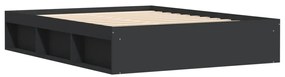 vidaXL Πλαίσιο Κρεβατιού Μαύρο 140 x 190 εκ.