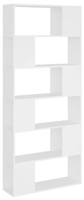 vidaXL Βιβλιοθήκη/Διαχωριστικό Χώρου Λευκό 80x24x186 εκ. Μοριοσανίδα