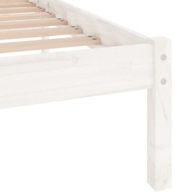 vidaXL Πλαίσιο Κρεβατιού Λευκό 150 x 200 εκ. Μασίφ Ξύλο King Size