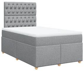 ΚΡΕΒΑΤΙ BOXSPRING ΜΕ ΣΤΡΩΜΑ ΑΝΟΙΧΤΟ ΓΚΡΙ 120X200 ΕΚ. ΥΦΑΣΜΑΤΙΝΟ 3293554