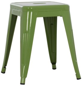 Σκαμπό μπαρ MELITA Χαμηλό Μεταλλικό σε Light Olive Green 37x37x45Υεκ. 37x37x45 εκ.