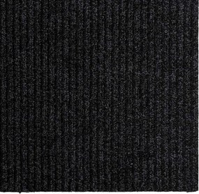 vidaXL Δερμάτινο Χαλί Ανθρακί 80 x 200 cm ύφασμα