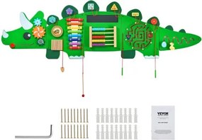 VEVOR Dinosaur Activity Wall Busy Board Panels 11 Activities Sensory Wall Panel