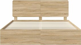 vidaXL Σκελετός Κρεβατιού Sonoma Δρυς 200 x 200 cm