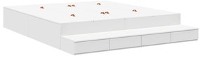 vidaXL Κρεβάτι αποθήκευσης Λευκό 180x200 εκ